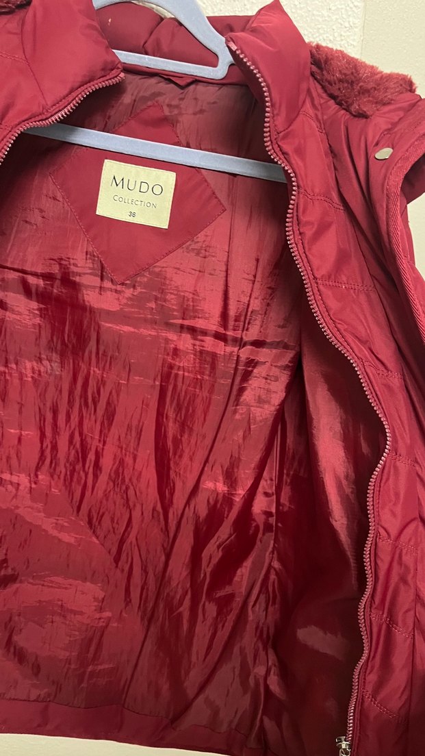 Mudo Collection Bordo Kapüşonlu Şişme Mont — görsel 6/7