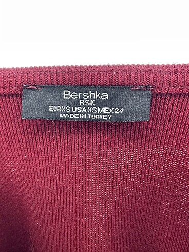 xs Beden bordo Renk Bershka Kazak / Triko %70 İndirimli.
