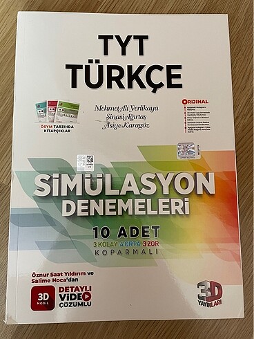 3D TYT Türkçe Simülasyon Denemeleri