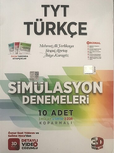 3D TYT Türkçe Simülasyon Denemeleri