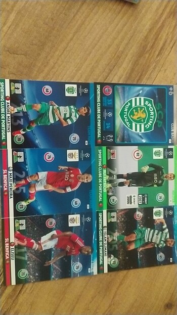  Sporting ve Benfica 2014/15 Şampiyonlar Ligi Kartları 6 Adet