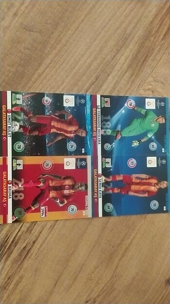  Galatasaray 2014/15 Şampiyonlar Ligi Kartları 4 Adet
