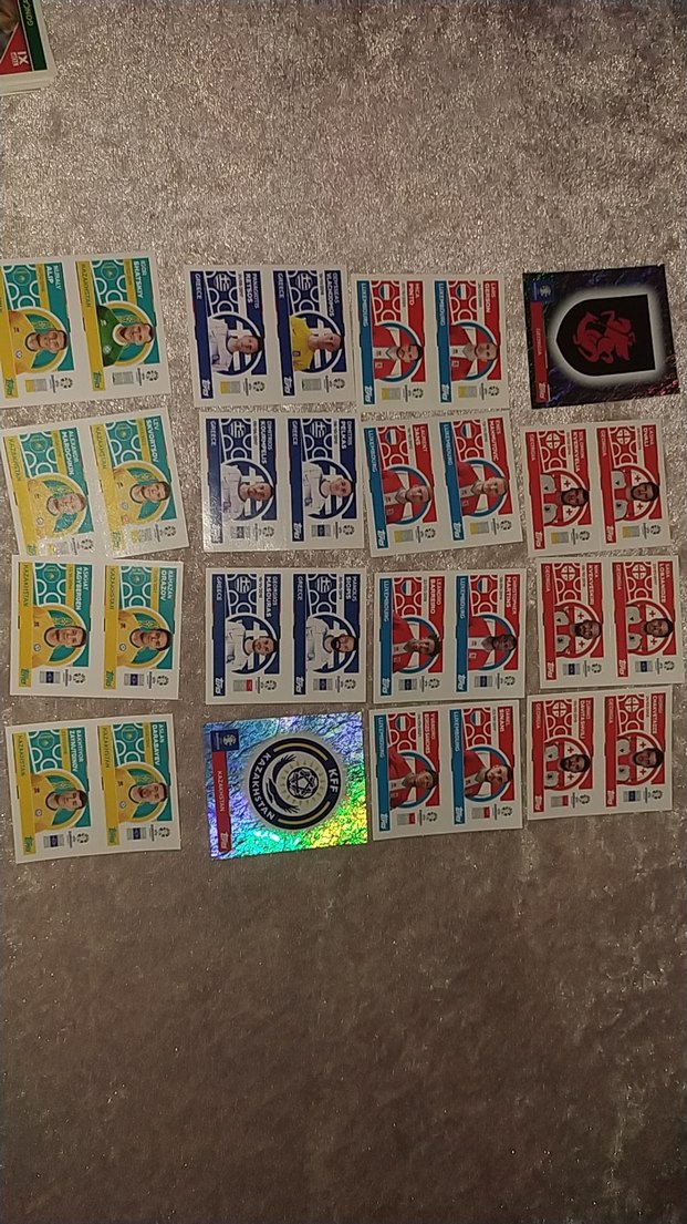 Gürcistan, Yunanistan, Kazakistan Euro 2024 Sticker lot - Görsel 2