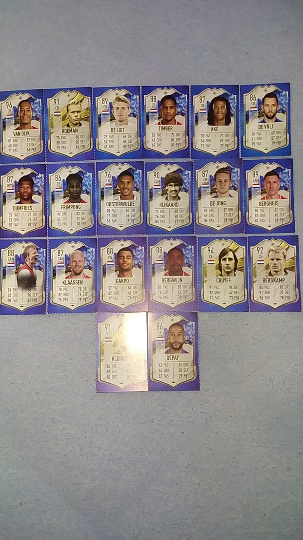 Hollanda FIFA Futbolcu kartları - Görsel 2