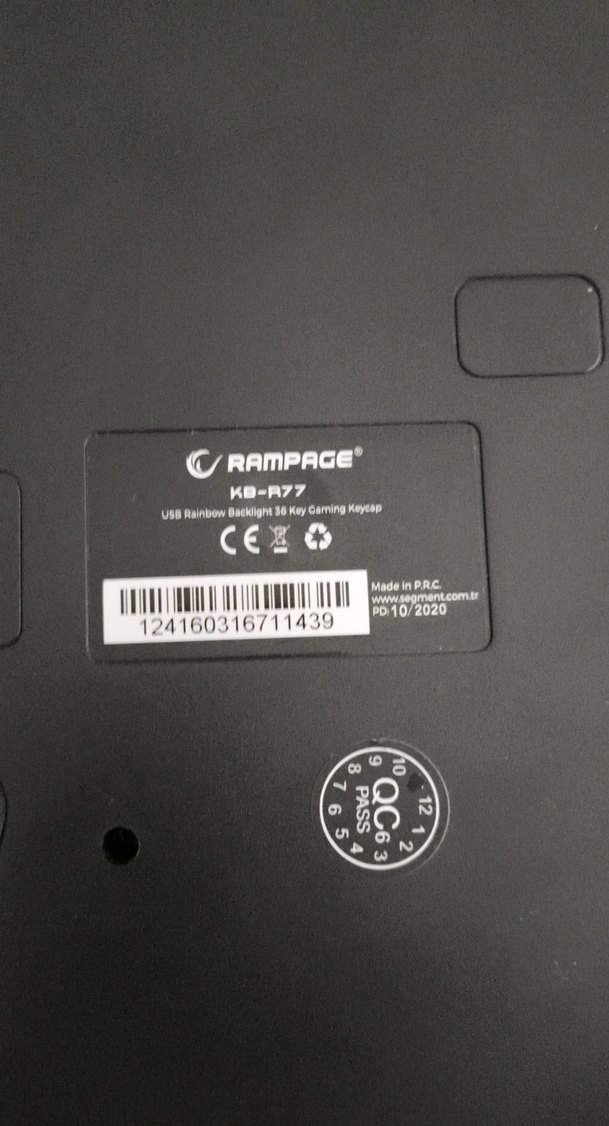 Rampage Siyah Tek El Mekanik Klavye - Görsel 3