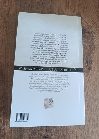 Beden William Shakespeare - Bir Yaz Gecesi Rüyası