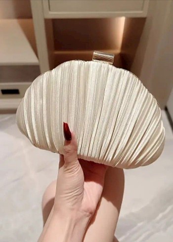Sheinside Beyaz Pilili Kadın Abiye Portföy Çanta