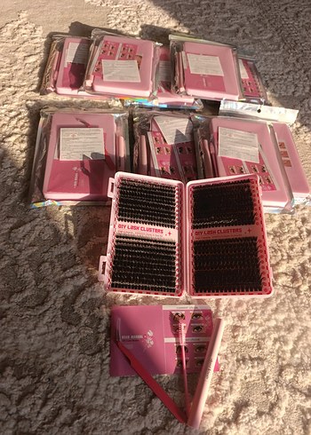 Koyu Pembe Takma Kirpik Seti - Görsel 2