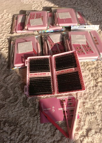 Koyu Pembe Takma Kirpik Seti - Görsel 3