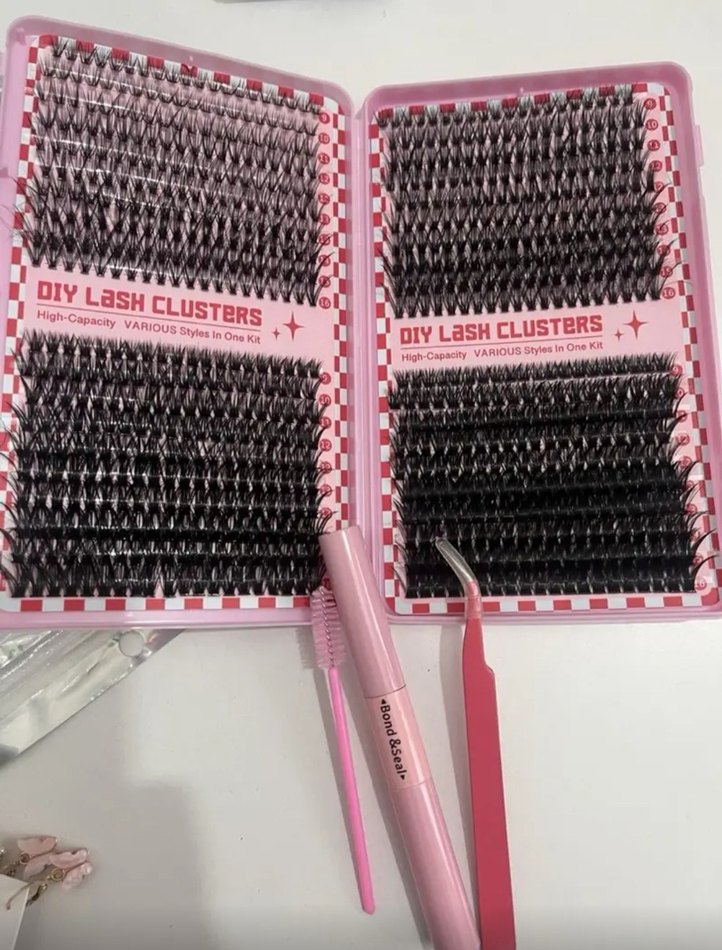 Pembe 800 Parça Takma Kirpik Seti - Görsel 2