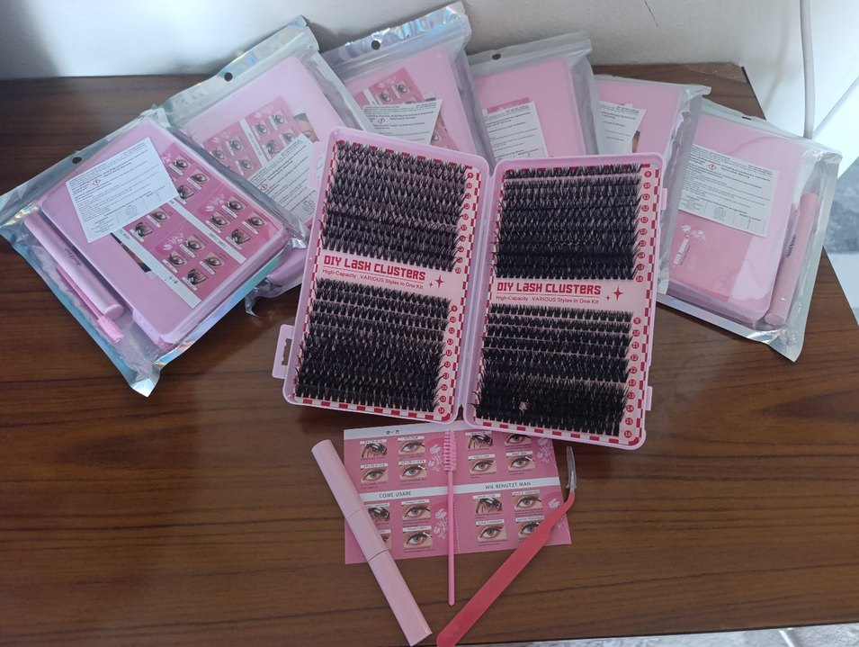 Pembe Takma Kirpik Seti ve Uygulama Araçları - Görsel 4