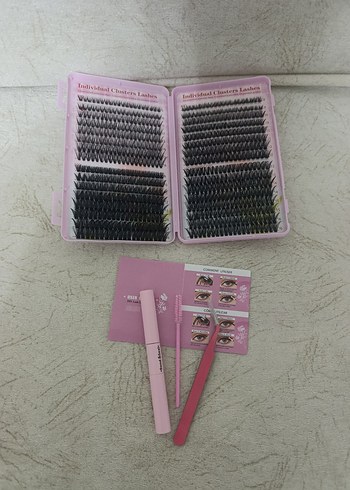 Pastel Pembe Takma Kirpik Seti - Görsel 2