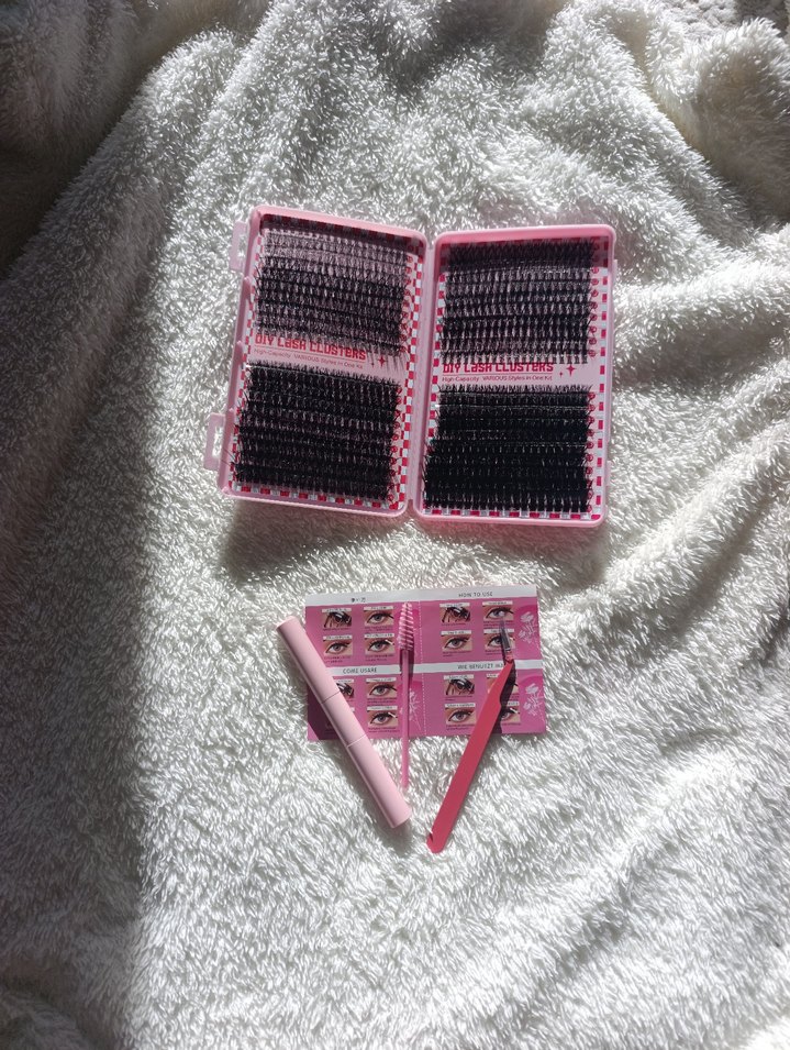 Pembe Kutuda Siyah Takma Kirpik Seti - Görsel 3