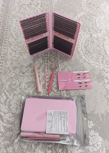 Pembe Pastel Takma Kirpik Seti - Görsel 3