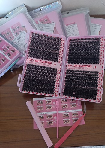 Koyu Pembe Takma Kirpik Seti - Görsel 3