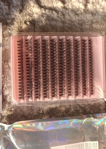 Pembe Renkli Hafif Takma Kirpik Seti - Görsel 3