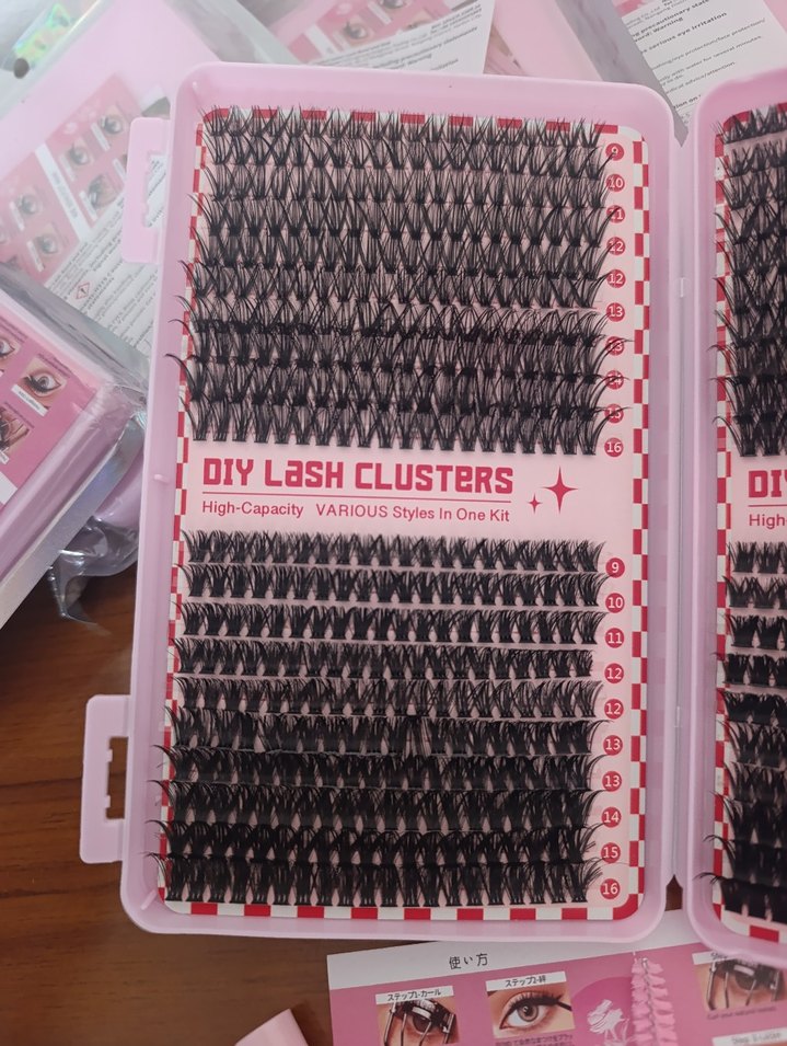 Pembe Takma Kirpik Seti ve Uygulama Araçları - Görsel 2