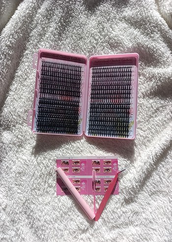 Pembe Takma Kirpik ve Uygulama Seti - Görsel 4