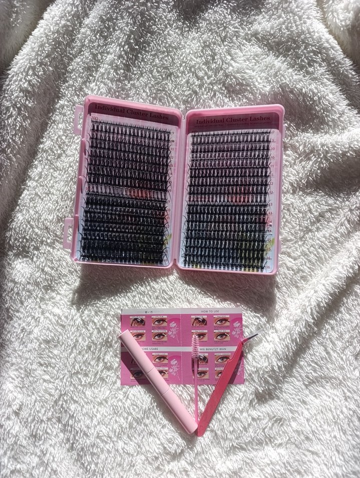 Pembe Takma Kirpik ve Uygulama Seti - Görsel 4