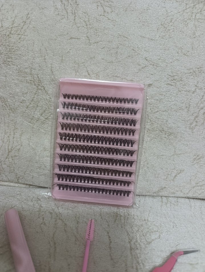 Bej renkli gri takma kirpik seti - Görsel 5