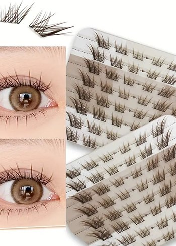 Bej Renkli Takma Kirpik Seti - Görsel 2