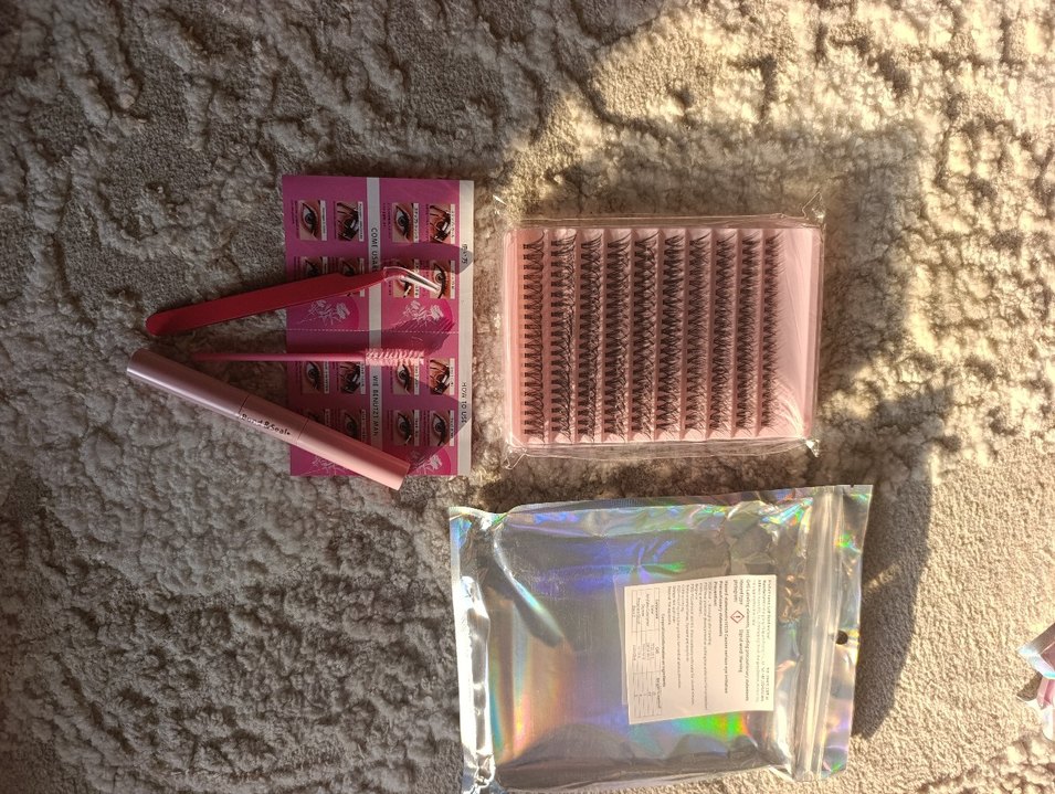 Pembe Işıltılı Takma Kirpik Seti - Görsel 5