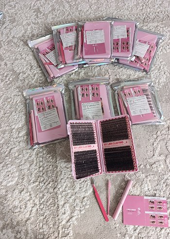 Pastel Pembe Takma Kirpik Seti - Görsel 4