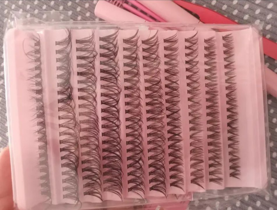 Renkli Pembe Takma Kirpik Seti - Görsel 2