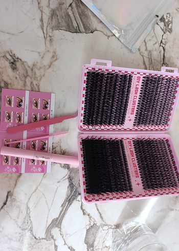 Pembe DIY Takma Kirpik Seti - Görsel 3