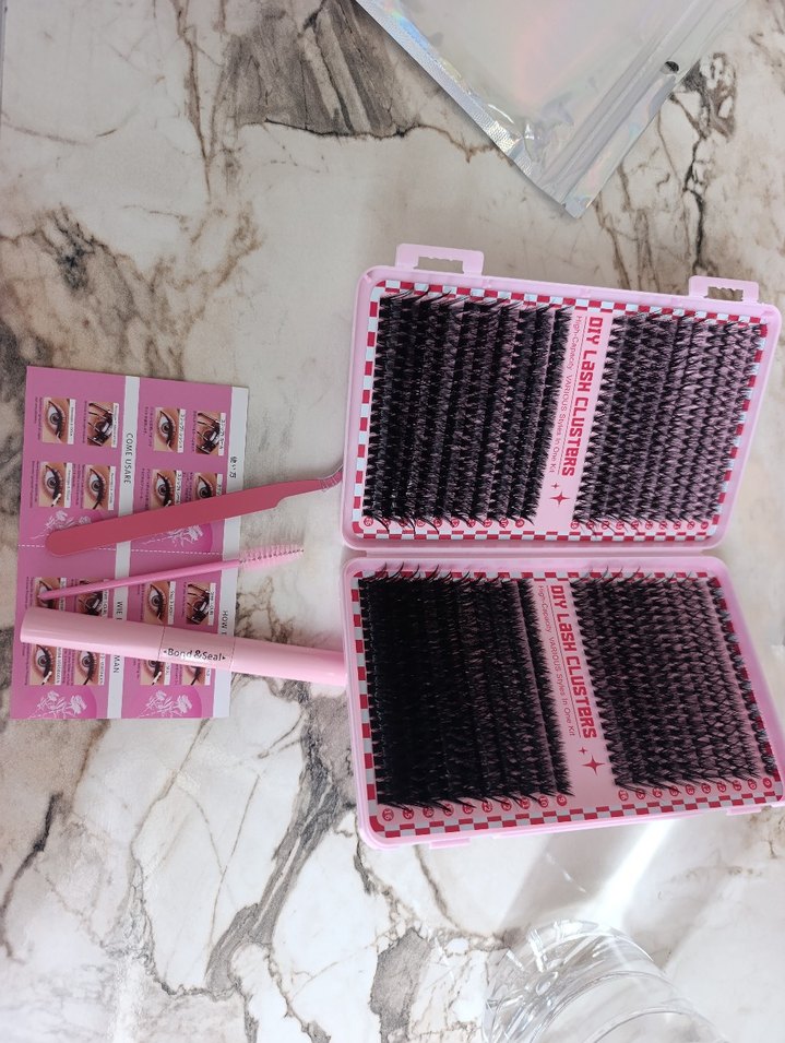 Pembe DIY Takma Kirpik Seti - Görsel 3