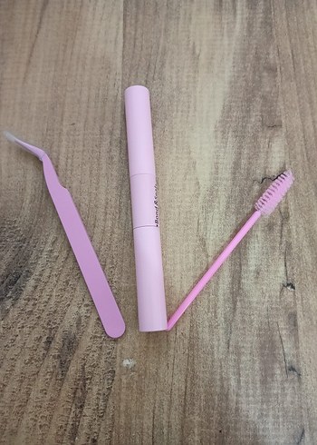 Pembe Takma Kirpik Uygulama Seti - Görsel 2