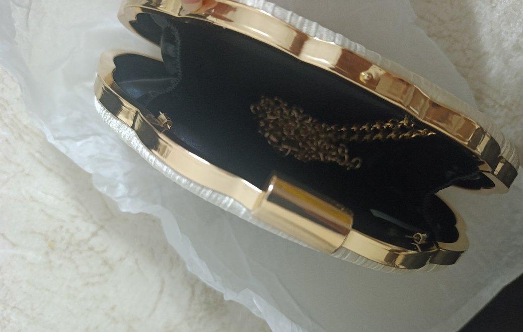 Beyaz Pilili Kadın Abiye Çanta - Görsel 3