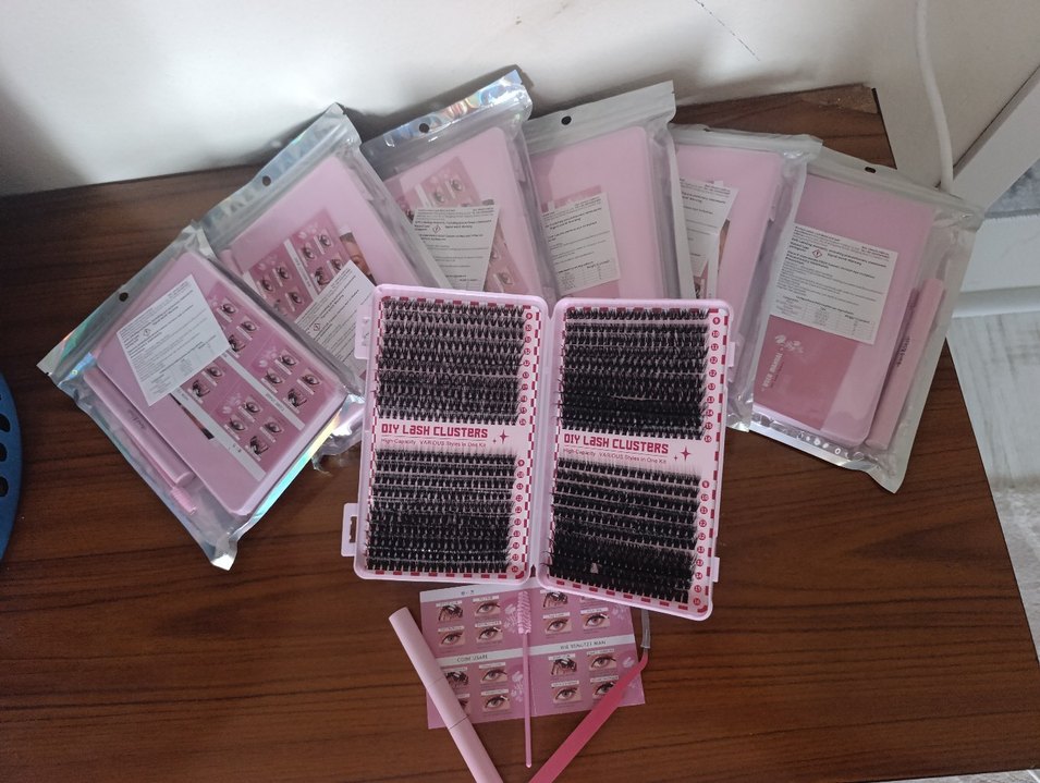 Koyu Pembe Takma Kirpik Seti - Görsel 5