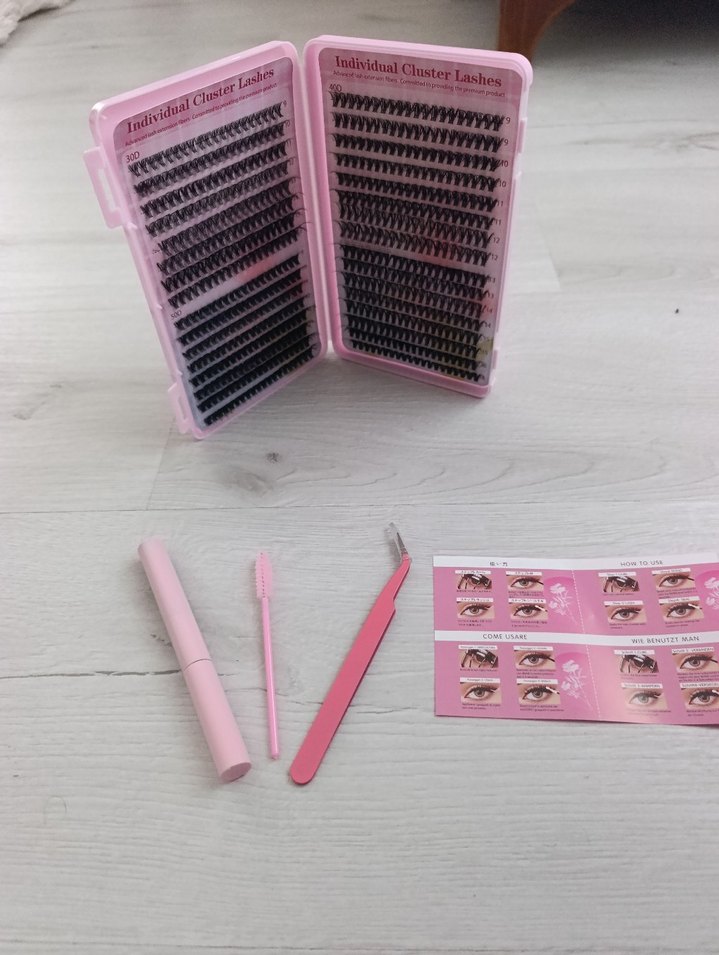 Pembe Koyu Renk Bireysel Kirpik Demetleri - Görsel 3