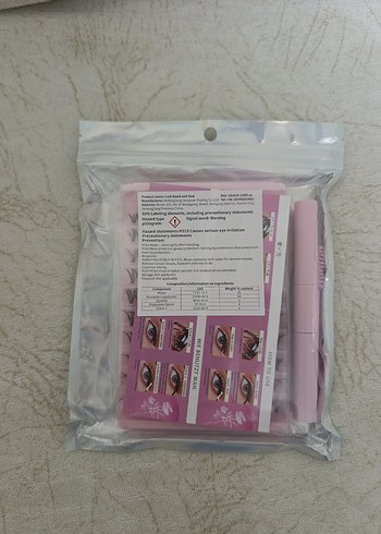 Pembe Kutuda Gri Takma Kirpik Seti - Görsel 2