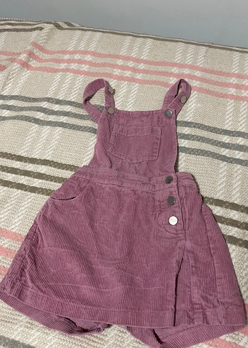 Kız Çocuk Mor Askılı Loose Fit Elbise