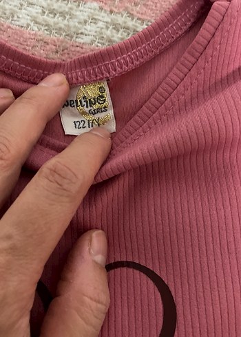 Diğer Pembe Fırfırlı Kız Sweatshirt
