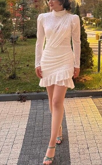 s Beden Abiye elbise payetli