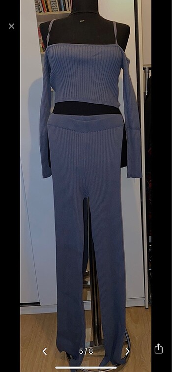 Zara fitilli pantolon ve çorap top ikili takım - Görsel 5