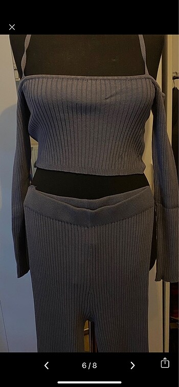 Zara fitilli pantolon ve çorap top ikili takım - Görsel 6