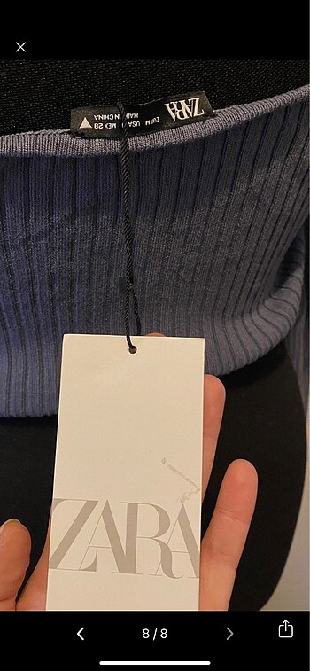 Zara fitilli pantolon ve çorap top ikili takım - Görsel 8