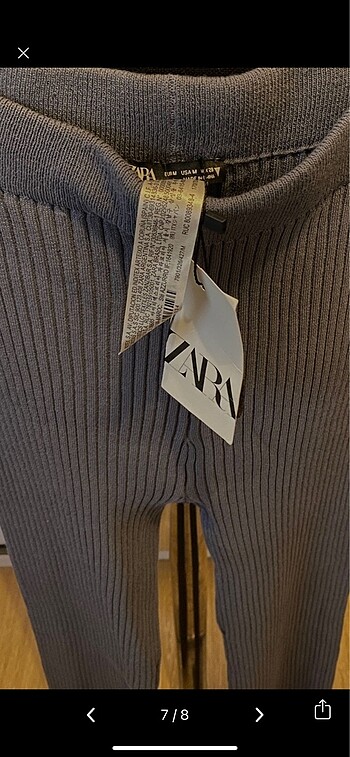 Zara fitilli pantolon ve çorap top ikili takım - Görsel 7