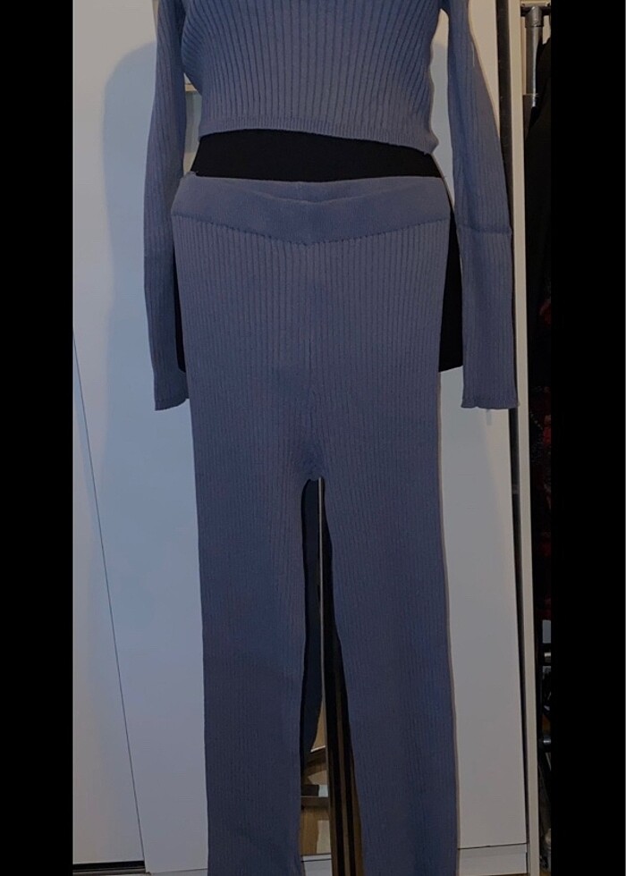 Zara fitilli pantolon ve çorap top ikili takım - Görsel 5