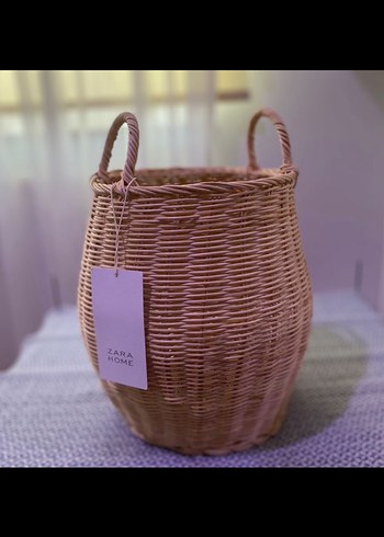 Bej Renk Hasır Saklama Sepeti Zara - Görsel 2