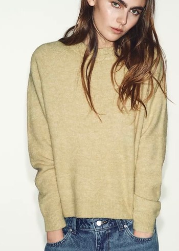 Yün alpaka karışımlı kazak - Görsel 2