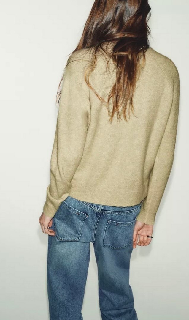 Yün alpaka karışımlı kazak - Görsel 3