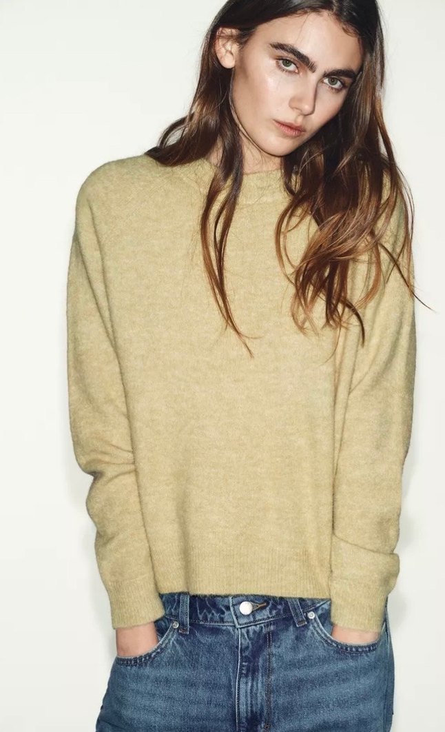 Yün alpaka karışımlı kazak - Görsel 2