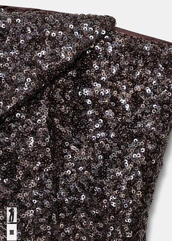 Kahverengi Straplez pullu Kadın - Görsel 5