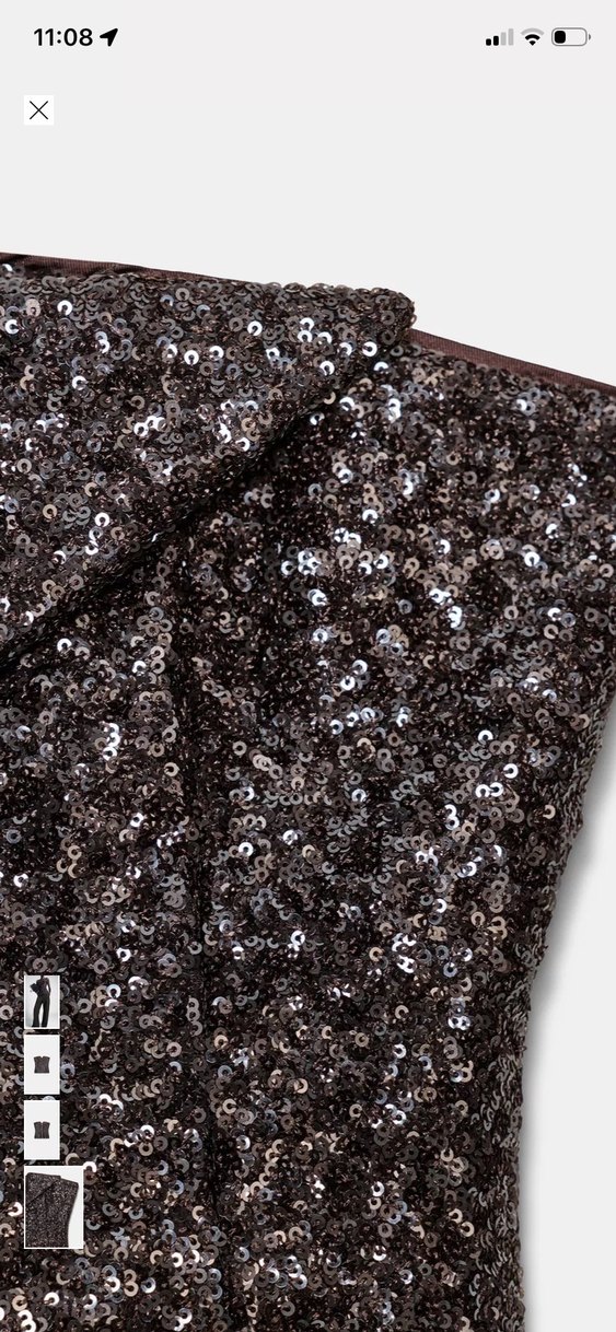 Kahverengi Straplez pullu Kadın - Görsel 5