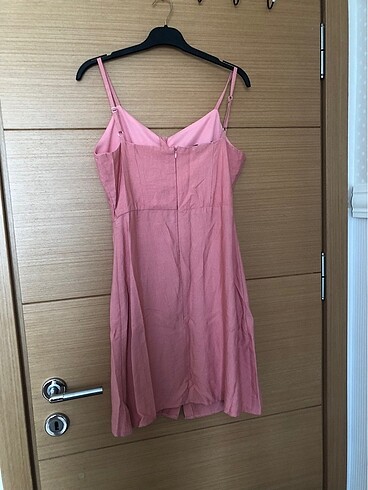 m Beden pembe Renk Pembe Askılı Elbise